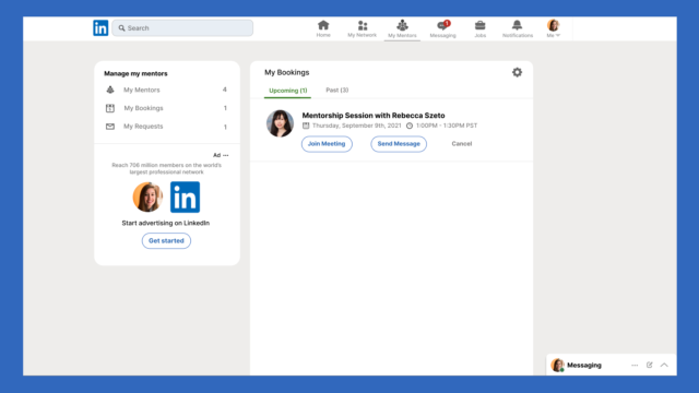 Video Chat System high-fidelity mockup showing join meeting page with upcoming booking