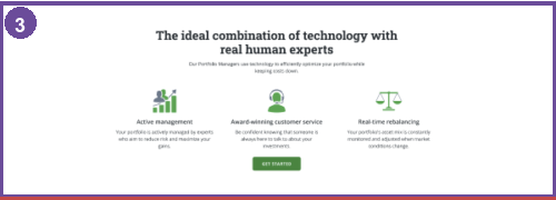After: key features explained on the landing page