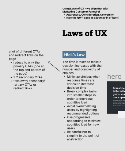 Hick’s Law recommendation framing
