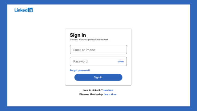1. Login and Search High-Fidelity Mockup: Login Page