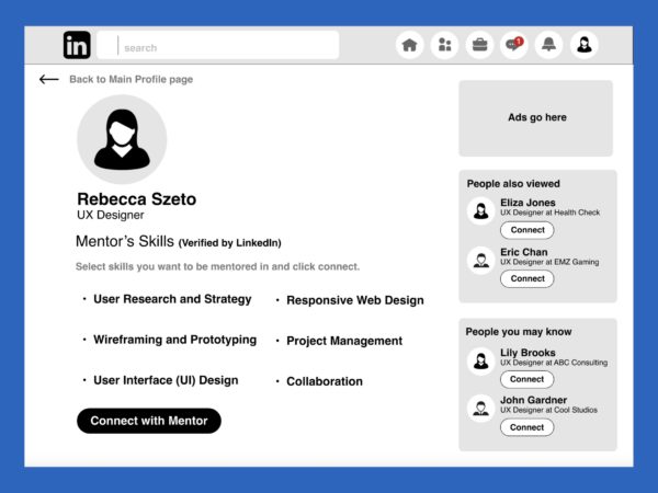 1. Vetting System Mid-Fidelity Wireframes: Skills Selection Page