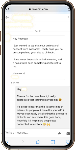 A member from the audience I presented to sent me a message on LinkedIn about how this is something that would really benefit him and how this is something he has been searching for all along. There is definitely a need for this among people new to a career whether they're looking to learn more or already in their career transition phase. 
